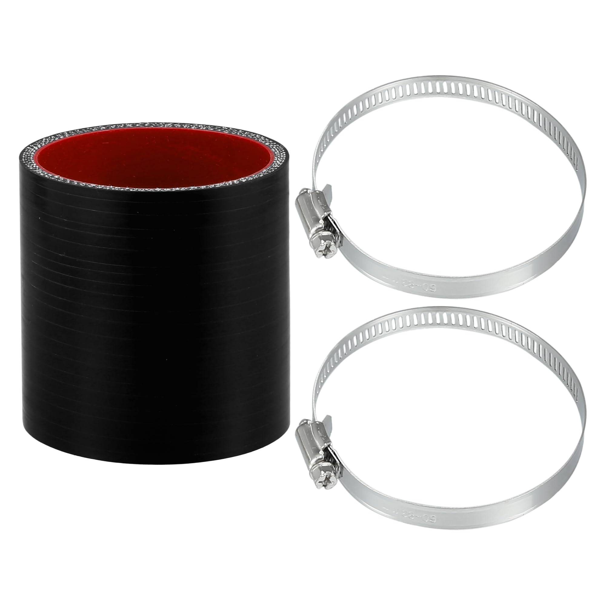 

X AUTOHAUX Silicone Hose Silicone Tube with Hose Band Intercooler Turbo Intake Raiser Hose Inner diameter 65mm червоний