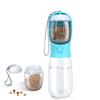 Food Grade 2 In 1 Portable Pet Dog Water and Food Bottle for Walking Feeder for Dogs Drinking Bottle
