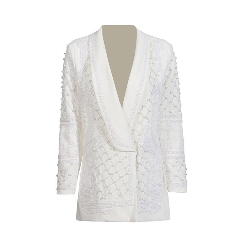 2025 Summer High-End European & American Style Suit: Heavy Beading, Hot Diamond, Versatile Jacket