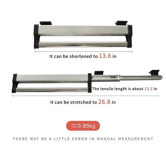 Heavy Duty Pull-Out Closet Valet Rod Adjustable Wardrobe Clothing Rail Top Mount Wardrobe Hanger Rack Bar Ball Bearing Slide