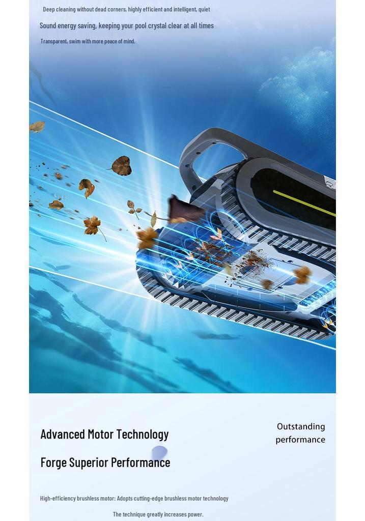 Wireless Automatic Underwater Vacuum Cleaner for Pools and Fish Ponds