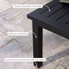 100cm x 60cm Aluminium Outdoor Kaffeetisch - Schwarz