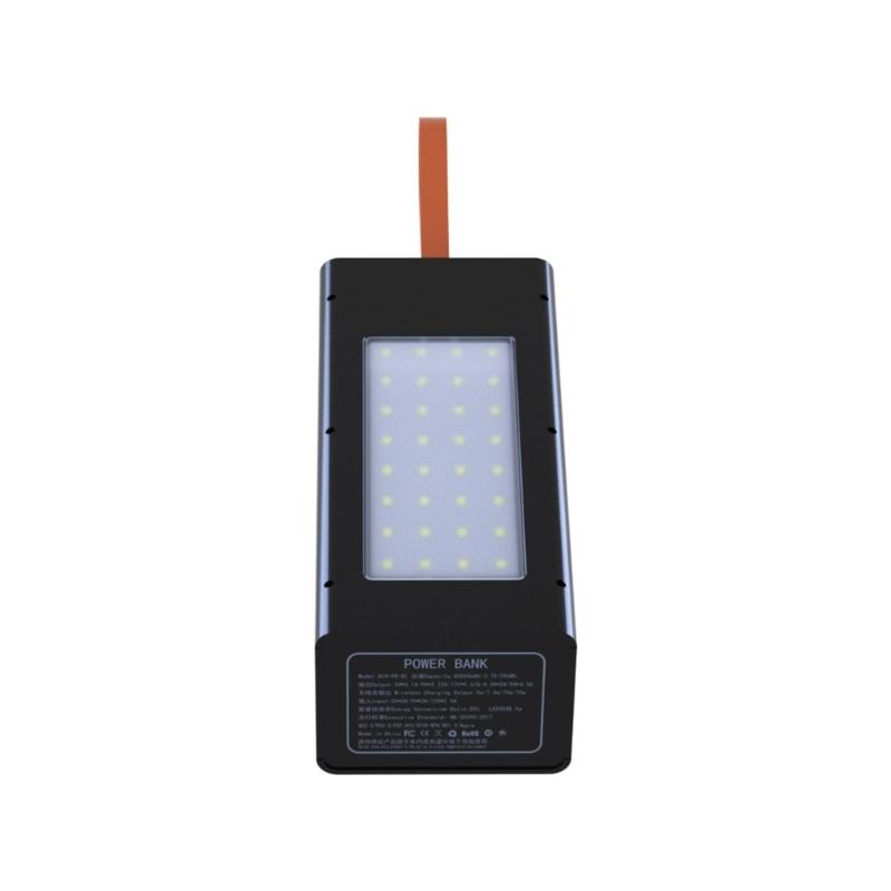24x18650 Battery Storage Box PD Quickly Charge Powers Bank Case Support Wireless Charging/Quick Charging Functions