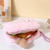 Plush Makeup Bag Portable Travel Toiletry Bag Hand-held Cosmetic Storage Bag with