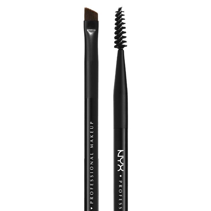 Pinceau à sourcils - nyx - nyx pro brush dual brow - double embout - précision - fibres synthétiques