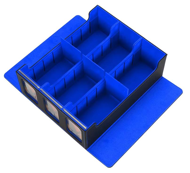 Patented Design BNT Three-Row Windowed Pu Leather Eco-Friendly Game Card Storage Box Single Sleeve 1360+ for Board Game