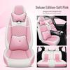 Universal Linen Cartoon Panda Car Seat Cushion Set for All-Season