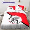 Amsterdamsche Football Club Ajax2 Pattern Bedding Quilt Set  Home Decoration  Gift (1 * Duvet Cover + 2 * Pillowcase  Without Core)