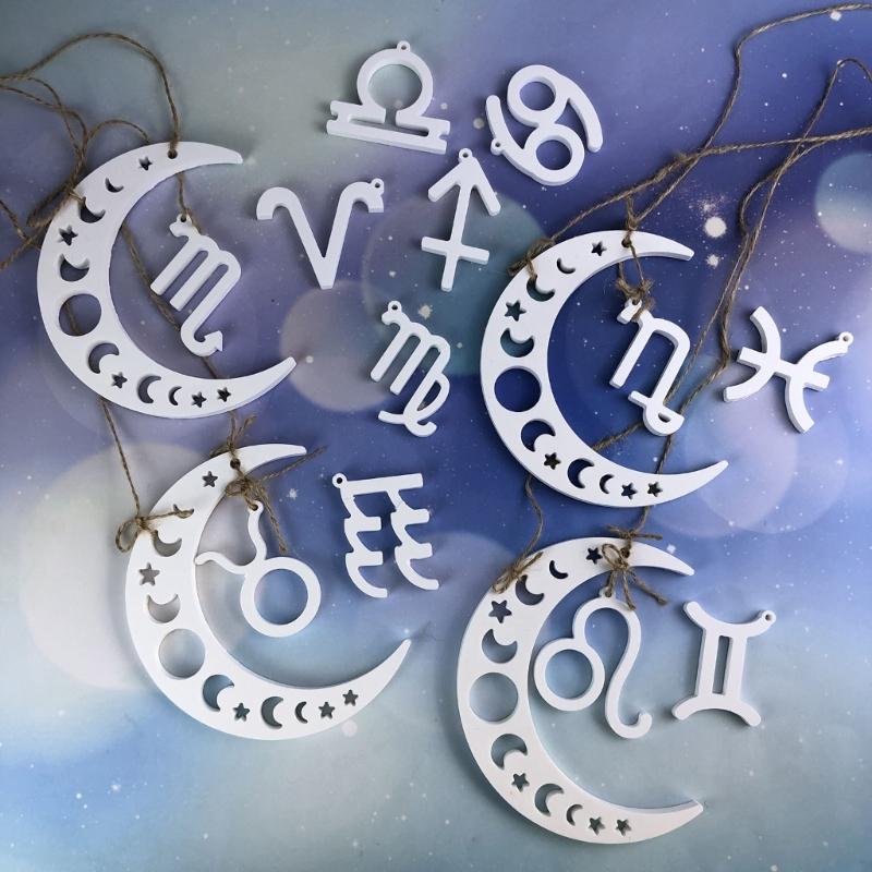 Pack of 2 Constellations Silicone Mold Handmade Craft Tool Silicone Pendant Moulds for Crafting Cement Wall Hangings