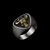 Mens Adjustable Ox Head Ring Vintage Retro Style Copper Plated Geometric Open Band Unisex Fashion Statement