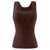 Traceless abraded thermal vest, autumn and winter with chest pad, comfortable and slim fit, and one-piece bra with base.