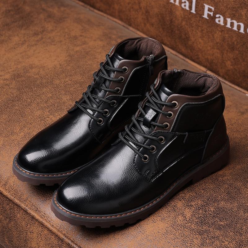 Handmade Men Ankle Boots Luxury Retro Men's Motorcycle Boots High Quality Outdoor Shoes Work Shoes British Style Men Boots 2025