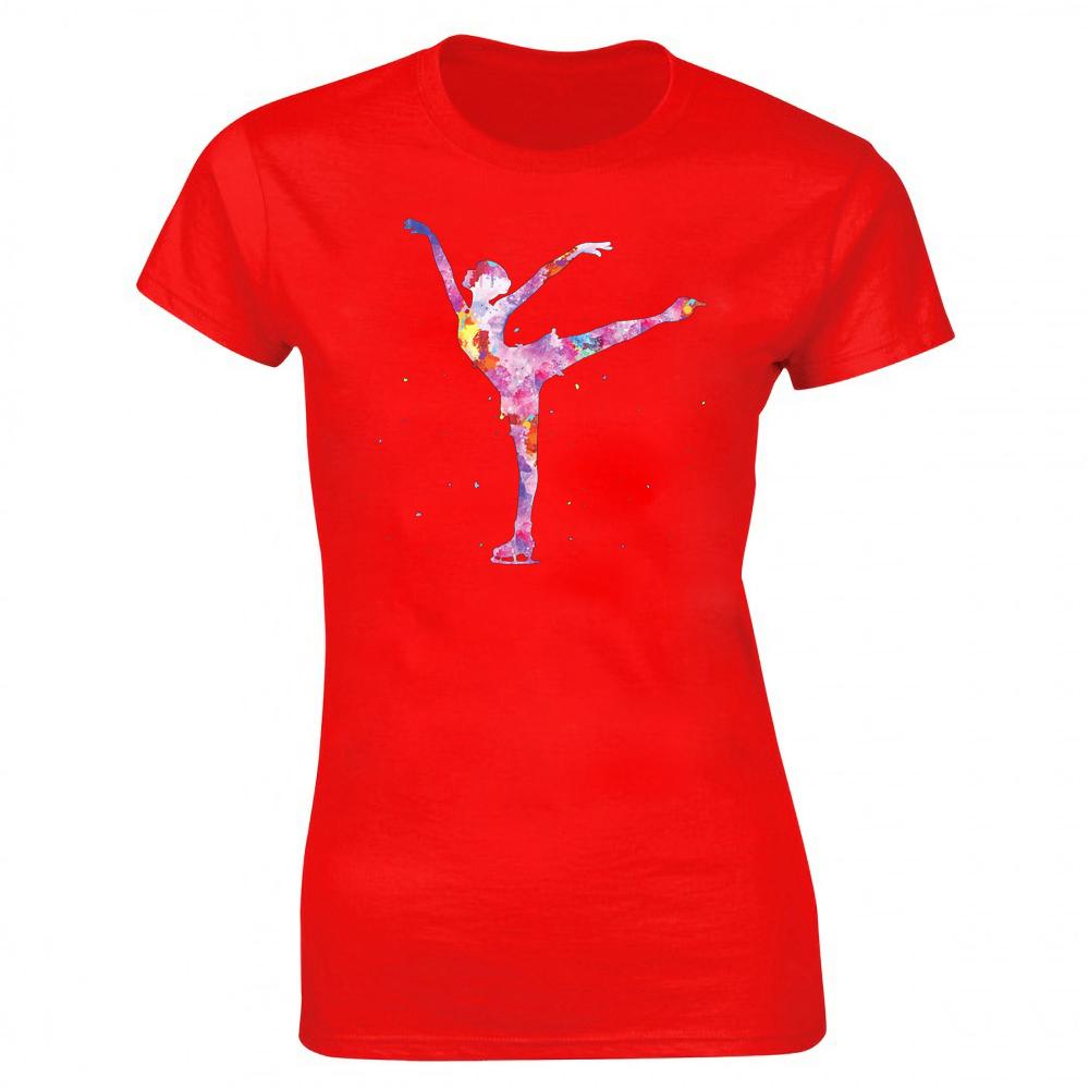 Unisex Funny Beautiful Ice Figure Skater Girl T Shirts Graphic Streetwear Short Sleeve Birthday Gifts Skating T-shirt Unisexs Clothing