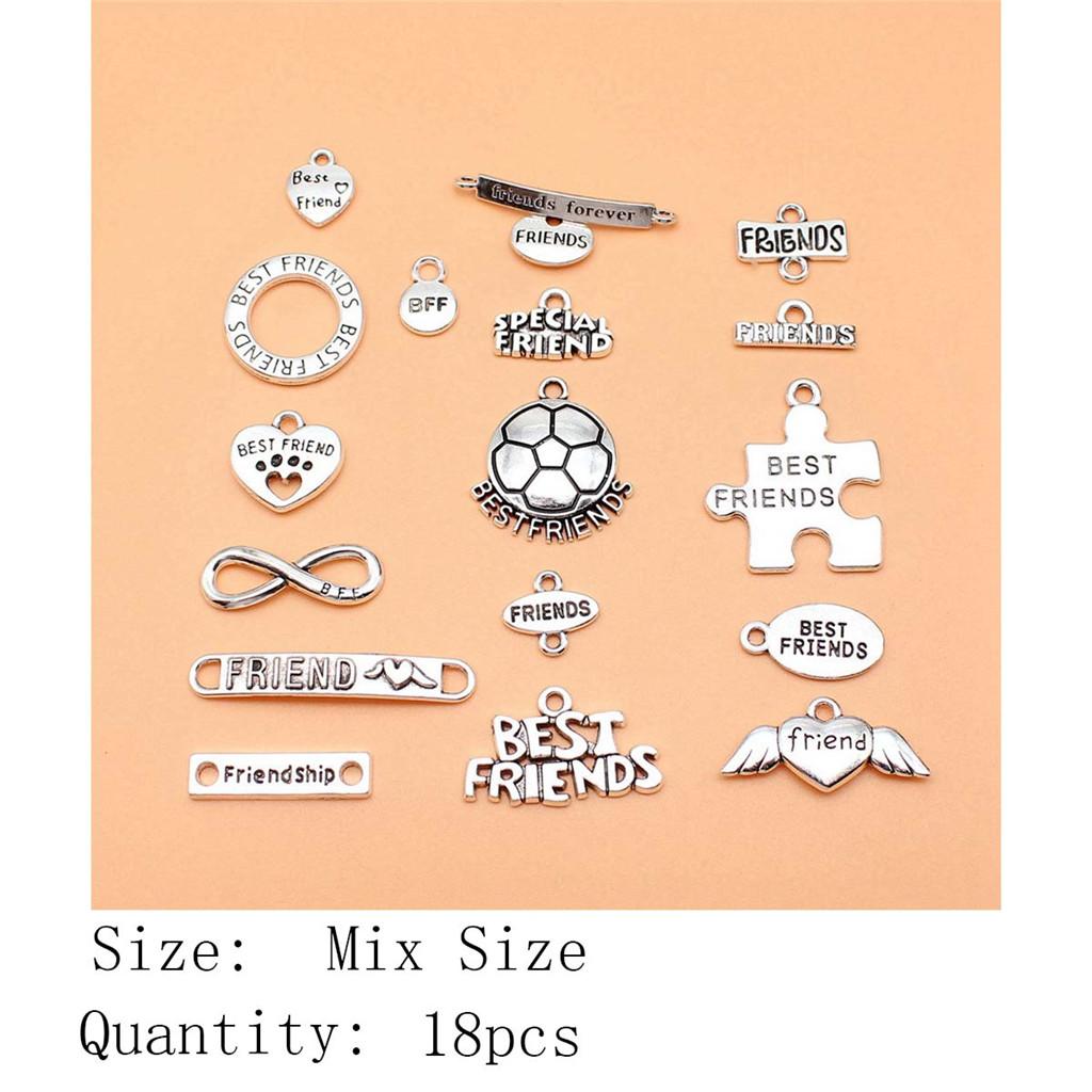 New Year's Day Aesthetic Jewelry Charms Study Sports Mixed Set Charms Pendant Women's Bag Bracelet Pendant