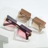 Designer Oversized Rimless Sunglasses Women Men Vintage Luxury Pink Shades UV400 Protection Trendy