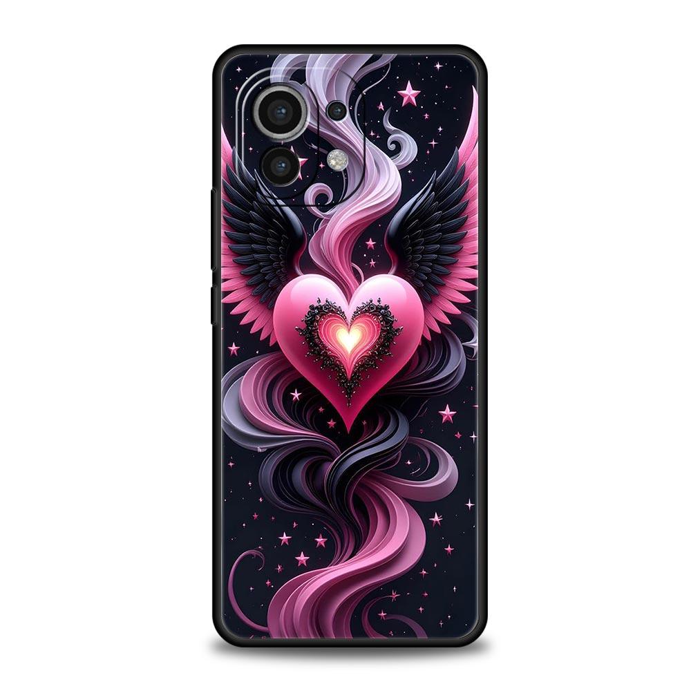 Colored Love Heart Printed Phone Case Cover for Xiaomi Mi 17 15 14 13 12 11 Ultra 15T 14T 13T 12T 11T Pro Lite 5G Soft TPU Shell