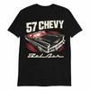 57 Chevy Bel Air Cabrio Antik Klassischer Stil Grafik Unisex T-Shirt