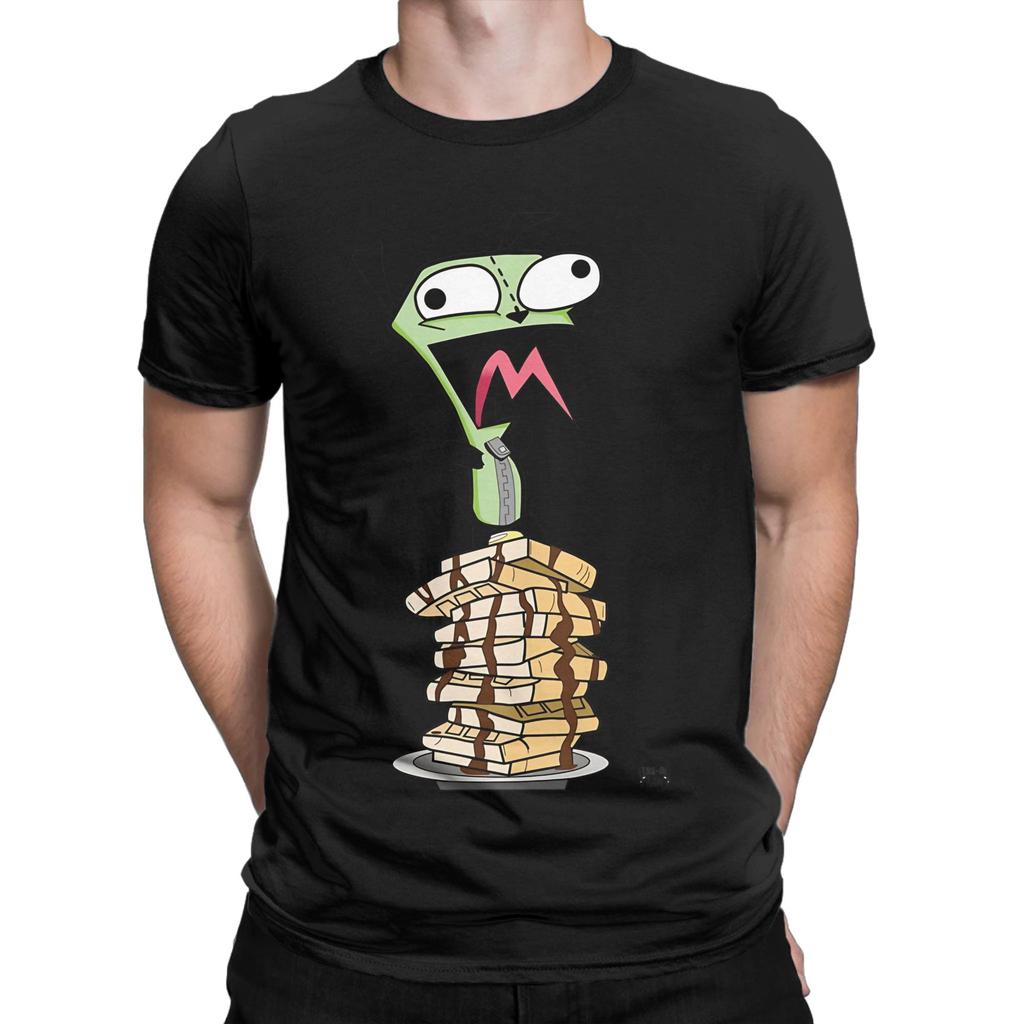 Invaders Zims Cotton T-Shirt For Man Summer  Classic T Shirts O-Neck Leisure Tees Oversize Cheap Tops