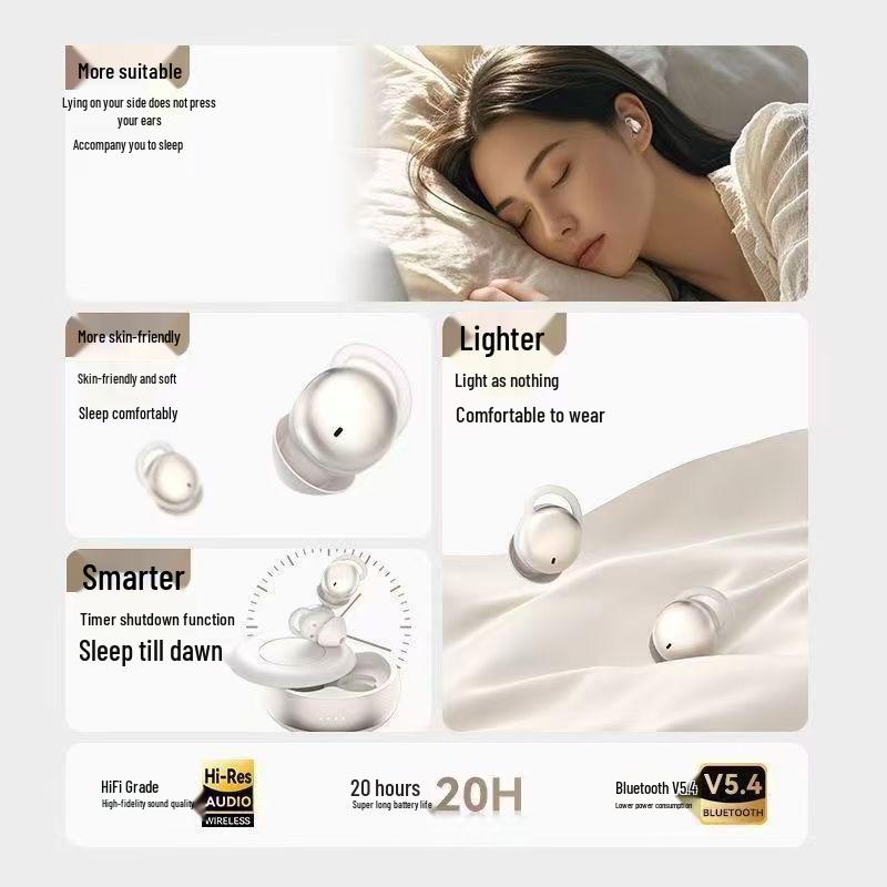 Sleep02 2025 Wireless Bluetooth Earbuds: Ultra-long Battery Life & High-Quality Sound for Sleep