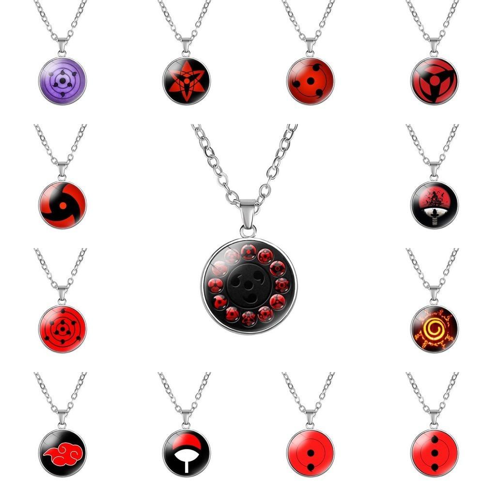 Unique Naruto Sharingan Pendant Necklace Alloy Charm Anime Collectible