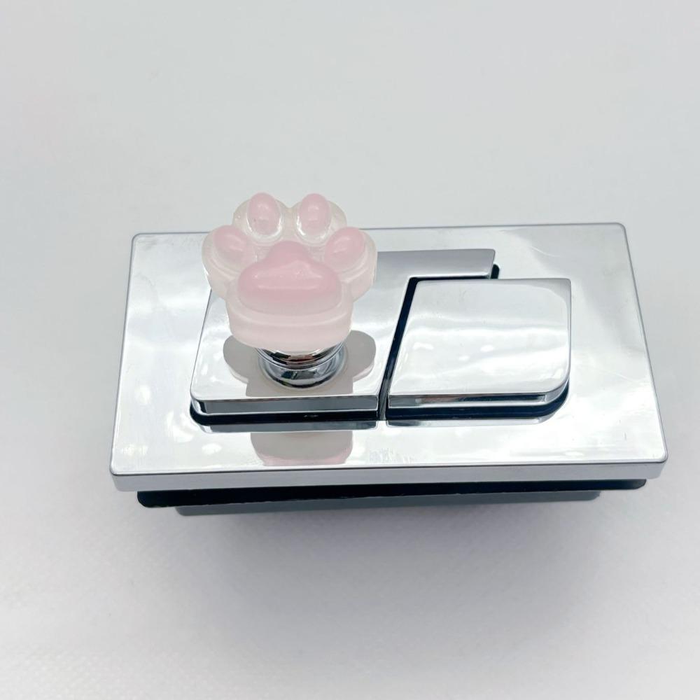 Cat Paw Toilet Button Nail Protector Water Press Flush Button Luminous Toilet Press Women