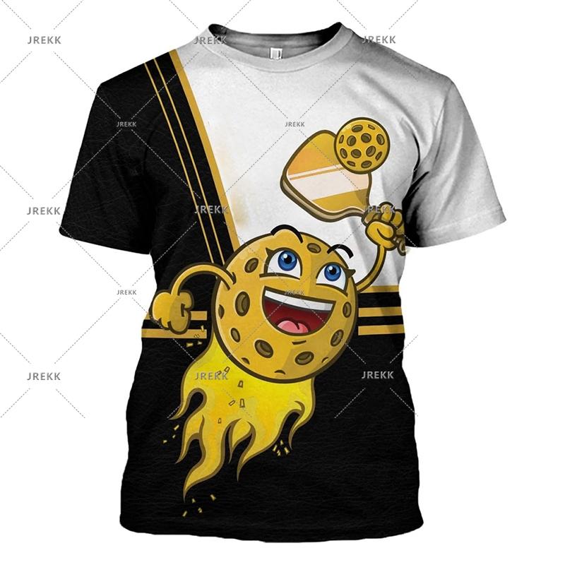 

Pickleball Sport Funny T-shirt For Men Women Trend 3d Print Short Sleeve Oversized 6XL