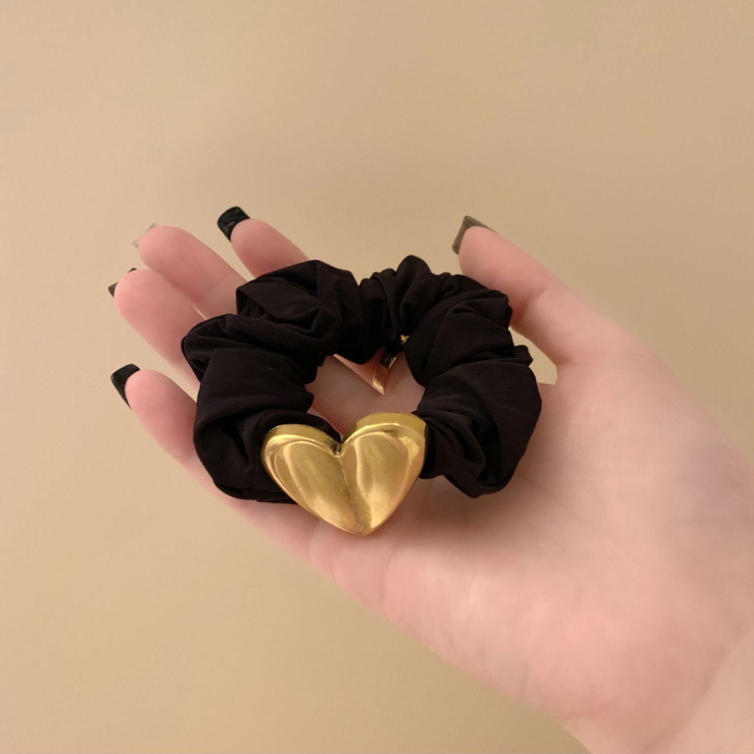 

Женская высококачественная металлическая повязка для волос в форме сердца — элегантный французский аксессуар на весну/лето
