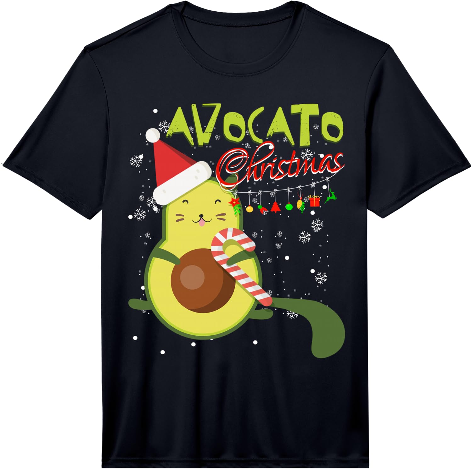 Avocato Funny Cute Cat Avocado Vegan Performance T-Shirt Unisex T-Shirt XXL