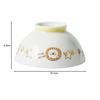 Asahi Koyo Children's Rice Bowl, Lion Design, Yellow, Microwave and Dishwasher Safe, Made In Japan, Kids' Mogu Mogu Series, KD-308, 1 Bowl