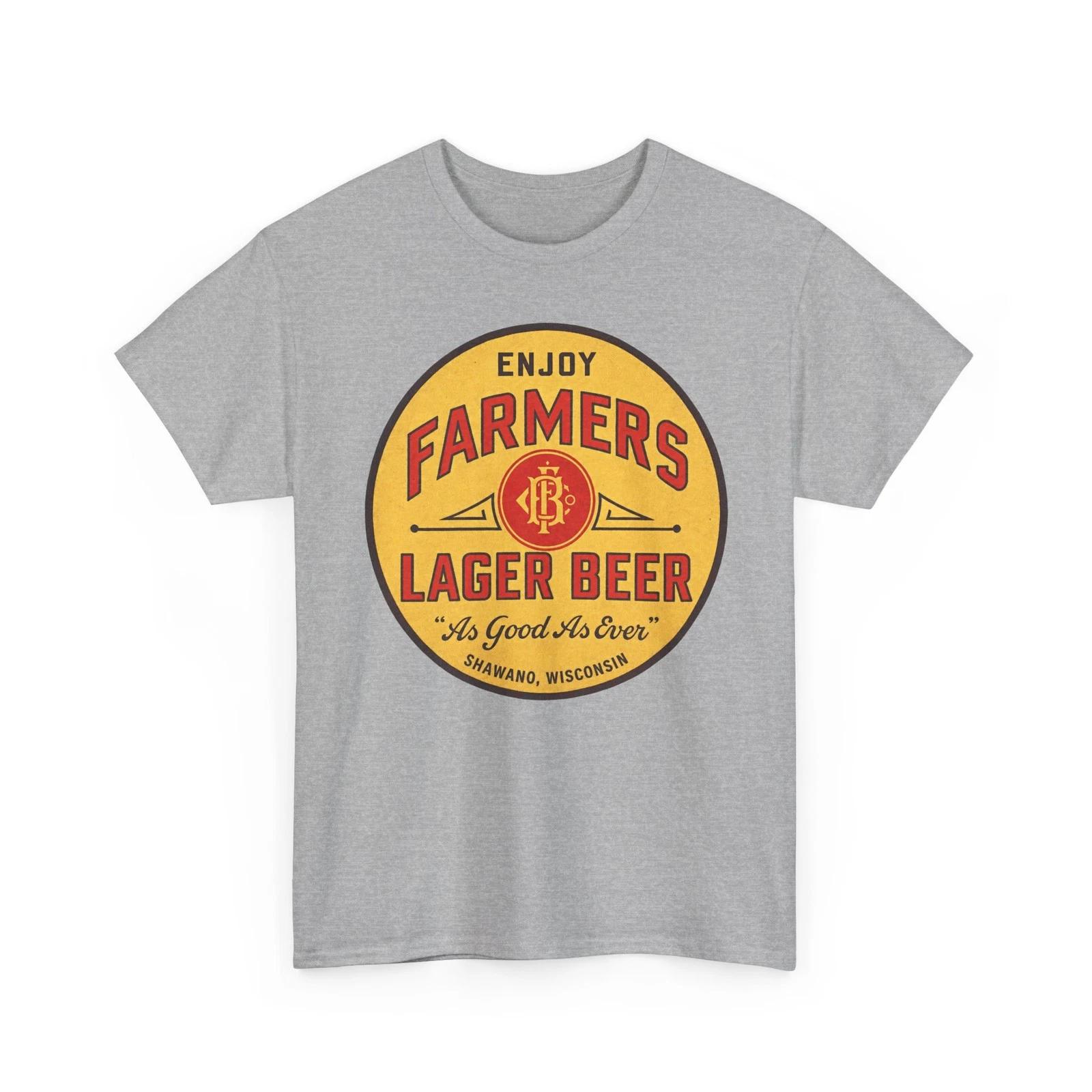 Farmers Brewing Company Shawano Wisconsin WI Beer Lager Retro Breweriana T-Sirt 3XL