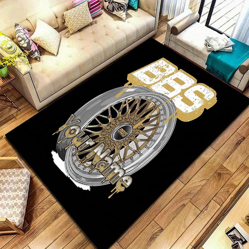 Bbs Gear Logo Custom Name Carpet Rug For Living Room Bedroom Home Sofa Decoration Kids Play Nonslip Floor Mat