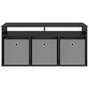 Lowboard with Drawers Black Oak Effect 102 x 32 x 48.5 cm
