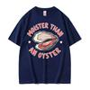 Moister Than An Oyster Funny Y2K Meme T Shirts Unisex Women Retro Humor Loose Short Sleeve T-shirt Fashion Casual Oversized T Shirt
