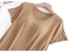 Women's Modal Nightgown with Ruffled Sleeves - Lightweight Pajamas or Casual Home Wear Dress