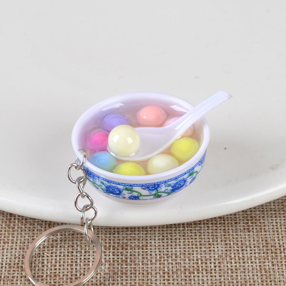 Kids' Mini Kitchenware: Noodle Bowl Keychain Fun Toy & Student Souvenir