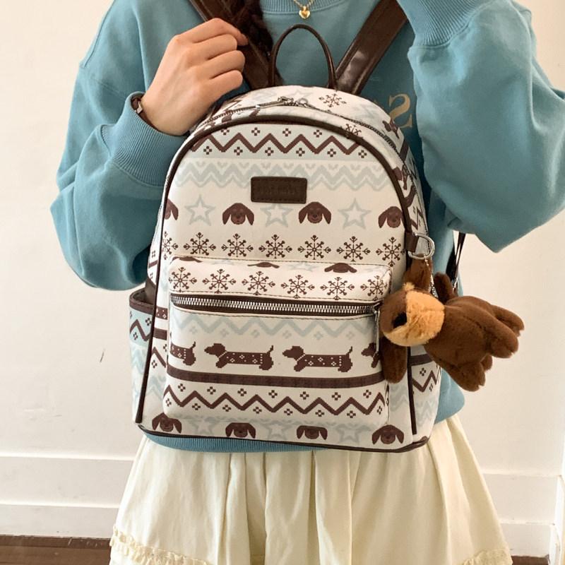 Schoolbag Fair Island style cartoon backpack 1011 new female large capacity college style student class computer bag schoolbag