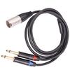 Перетворювач XLR 3-контактний штекер на 2x Jack 6.35мм штекер XLR на Jack 6.35мм TRS Кабель 1-2M