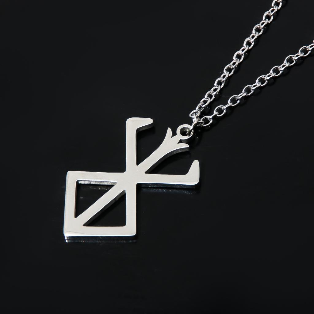 Anime Berserk Symbole Logo Collier Tendance Mode Guts Épée Logo Pendentifs Cosplay Bijoux Décoration Collier Accessoires Cadeaux