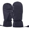 FUPUONE Ski and Snowboard Cold Weather and Waterproof Mittens with Five Inner Fingers Gloves, (Black, XL)