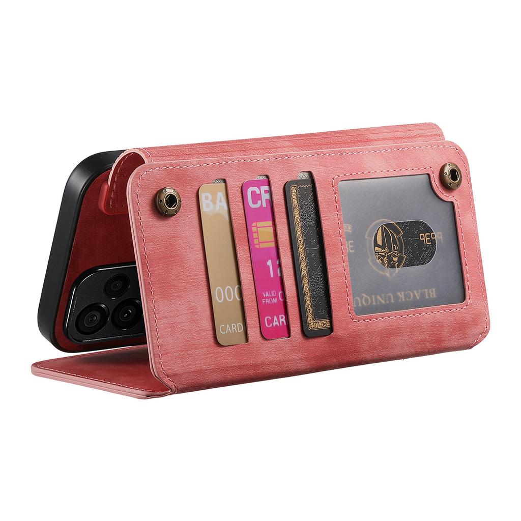 For Samsung Galaxy A36 5G Leather Phone Back Cover with RFID Blocking Zipper Wallet Kickstand