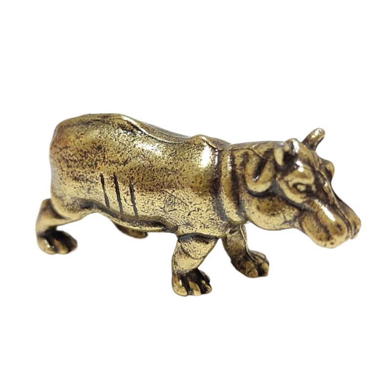Miniatures Animal Figurines Small Hippo Animal Figurine Tea Pet Collectible Table Decoration Miniatures Animal Ornaments For