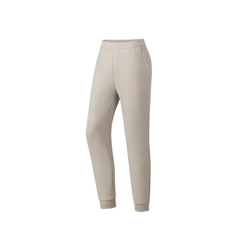 Anta Comfortable Universal Solid Color Casual Simple Versatile Knitted Sports Pants Women Bottoms 162537322N-3