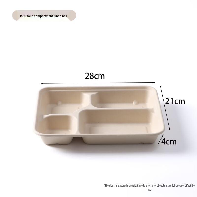 Disposable Sugarcane Pulp Compartment Food Containers