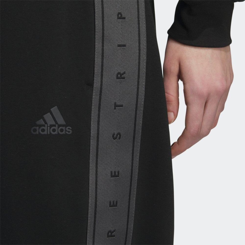 adidas Knitted Sweatpants Women's Black Moderate Cuffed Pants Unisex IK9885