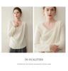 Women's Cashmere Knit Pullover - Slimming, Soft, Skin-Friendly, Twelve-Needle Solid Color Design