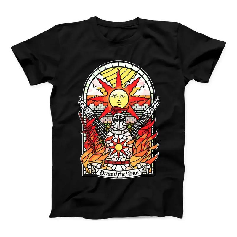 Camiseta Praise The Sun Dark Souls S разноцветный