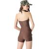 Military Women Halloween Costume Cosplay Cheerleading Uniform Festive One-piece Coffee Camouflage Performance Costume