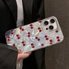 Pink Cherry Bow Girls Women Phone Case For Apple Iphone 16pro 15 16 14 13 Pro Max 16e 12 11 7 8 Plus XR SE Bumper Fundas Cover