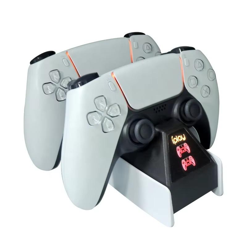 PS5 Controller Charging Station Dock with AI, Smart LED Indicator, Safety Chip Protection, Type C USB Port Dual Sense Controller