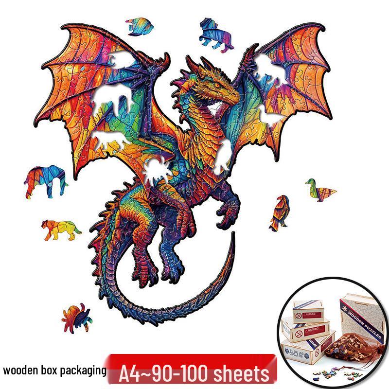 Irregular Animal Dog Penguin Wooden Puzzle in Stock